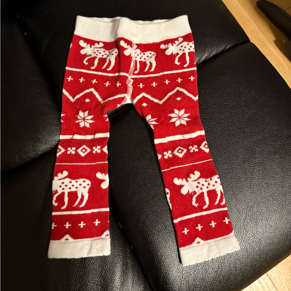 Red and White Patterned Leggings